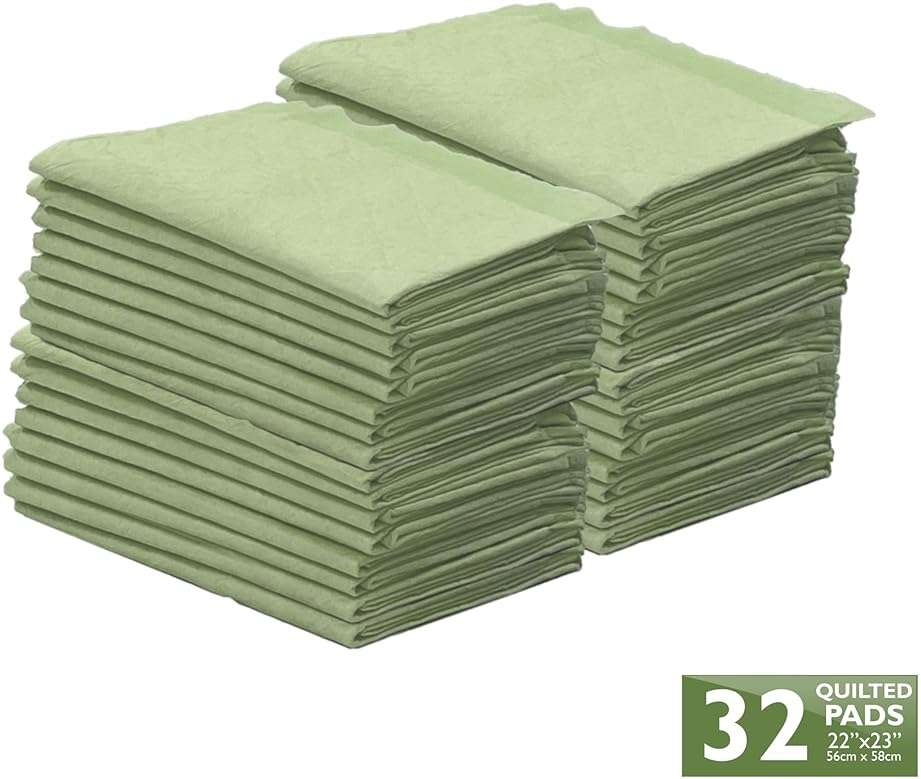 Four Paws Wee-Wee Superior Performance Bamboo Pee Pads for Dogs, Earth Friendly Dog & Puppy Potty Training Pads, Crate Liners, Housebreaking Supplies, 22" x 23" (32 Count) - Image 2