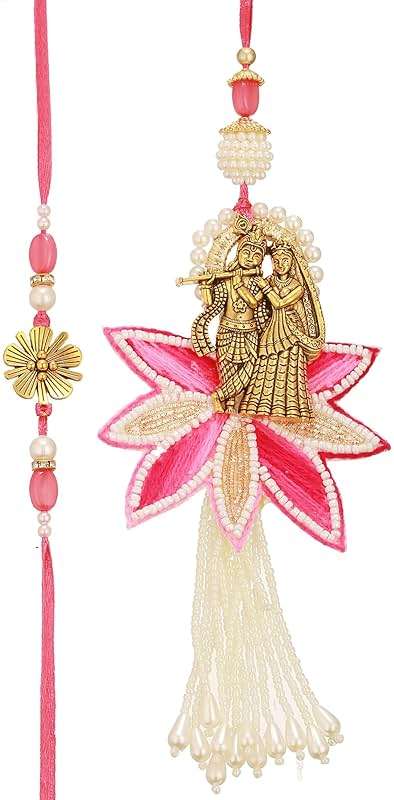 TIED RIBBONS Rakhi for Brother and Bhabhi Rakhi Set for Bhai Bhabhi Rakhi for Bhaiya Bhabhi with Gift - Lumba Rakhi for Bhabhi and Raksha Bandhan and Roli Tikka - Image 6