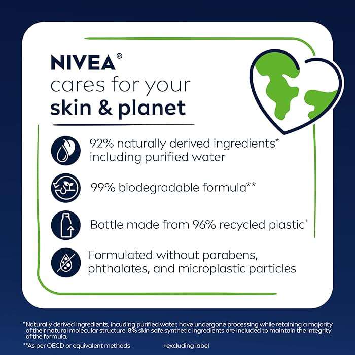 NIVEA MEN Fresh Wave Body Wash with Menthol, Refreshing Scent, 3-in-1 Men's Body Wash, Face and Hair, Paraben Free, Vegan Formula, 16.9 Fl Oz Bottle, Pack of 3 - Image 9