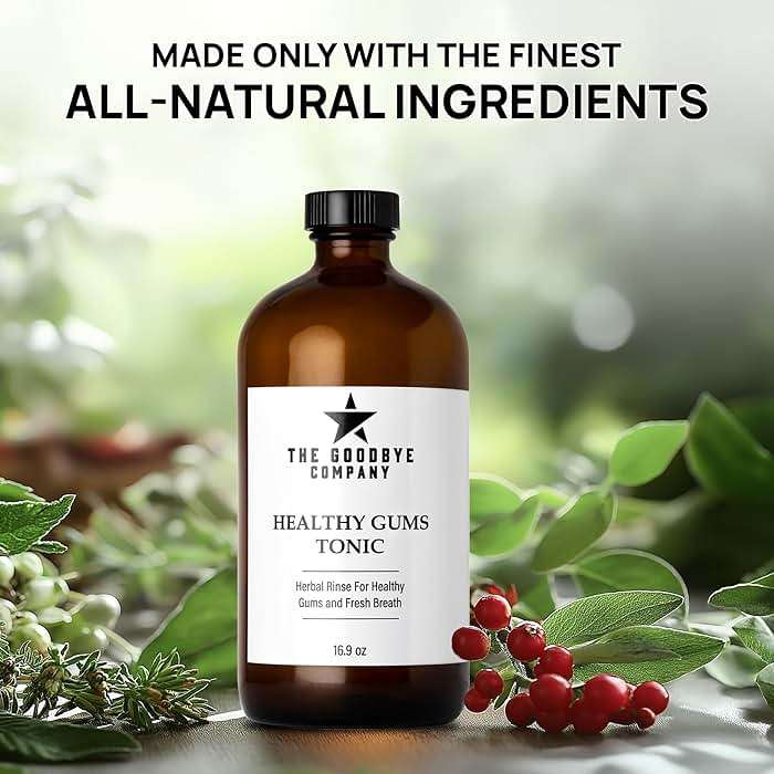 The Goodbye Company Healthy Gum Rinse – Handcrafted Natural Mouthwash for Bleeding Gums, Receding Gums & Fresh Breath | Organic Herbal Blend with Essential Oils | Small Batch Made in Florida - Image 4