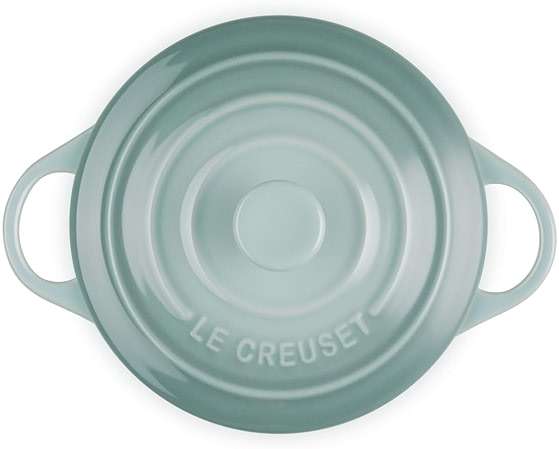 Le Creuset Stoneware Mini Round Cocotte, 24 oz., Sea Salt - Image 4