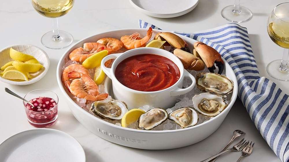 Le Creuset Stoneware Mini Round Cocotte, 24 oz., Sea Salt - Image 7