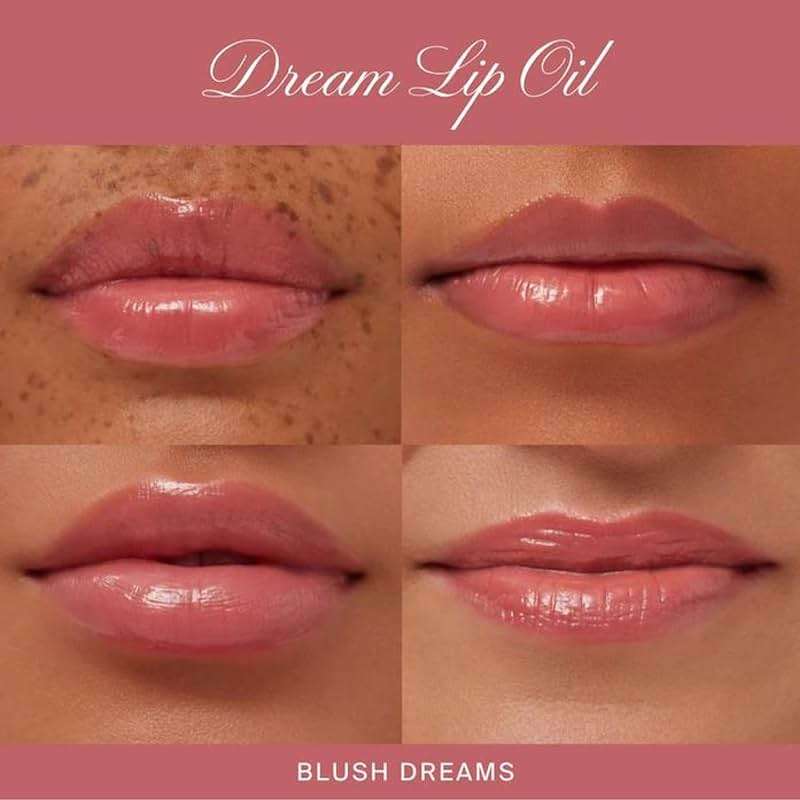Summer Fridays Dream Lip Oil Set - Tinted Sheer Hydration and High Shine - Pink Cloud + Blush Dreams + Soft Mauve + Rosewood Nights (0.15 Oz) - Image 5