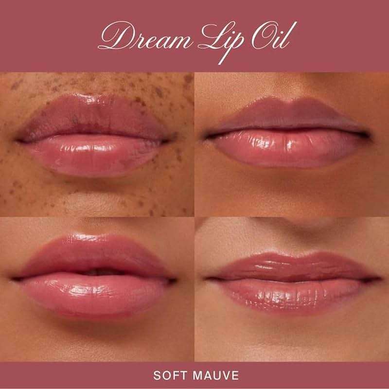 Summer Fridays Dream Lip Oil Set - Tinted Sheer Hydration and High Shine - Pink Cloud + Blush Dreams + Soft Mauve + Rosewood Nights (0.15 Oz) - Image 7