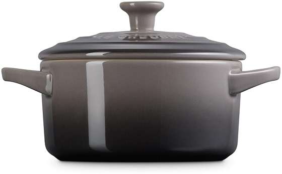 Le Creuset Stoneware Mini Round Cocotte, 24 oz., Oyster - Image 3