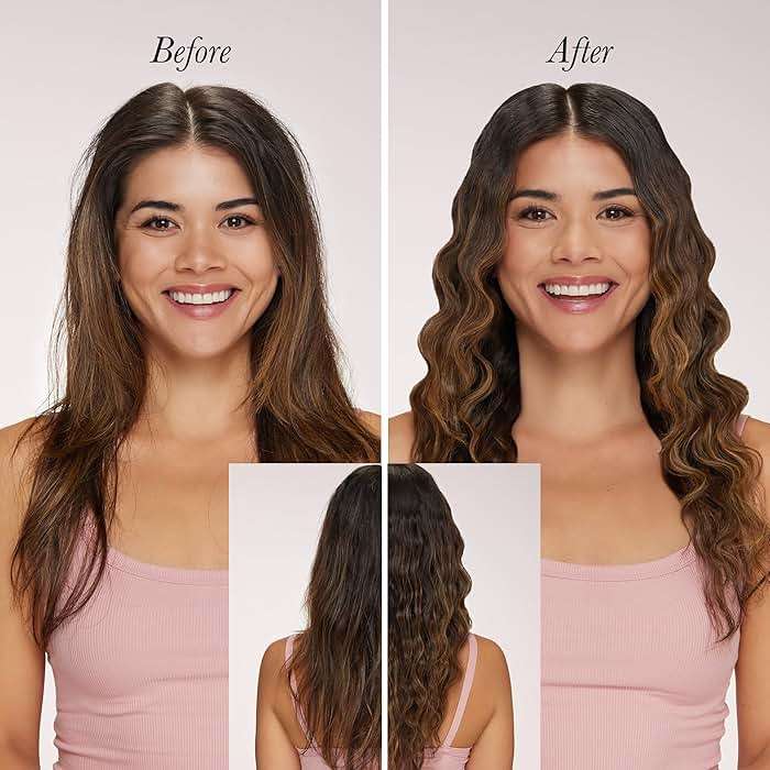 L'ANGE HAIR VersaWaver | 2-in-1 Adjustable Titanium Hair Waver & Crimper | 19mm & 32mm Barrels for Beach Waves & Defined Crimps | 3 Barrel Hair Tool with Heat Glove & Mat, Dual Voltage | Blush - Image 6