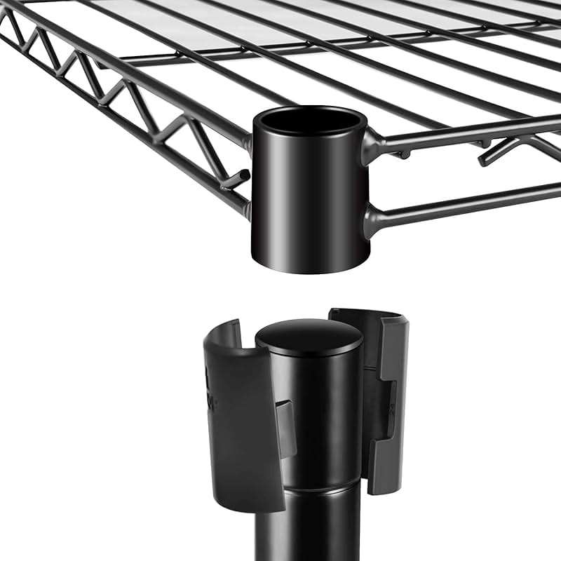 Simple Deluxe Heavy Duty 4-Shelf Storage Shelving Unit, 36" D x 14" W x 55.91" H Steel Organizer Wire Rack 1000Lb Capacity, Black - Image 4