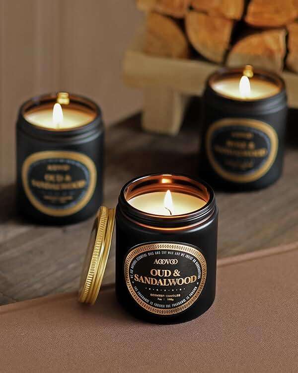 AOOVOO Scented Candles Gift Set - 6 Pack Men Candles for Home Scented, 42 oz Soy Candle for Men, 300 Hour Long Lasting Candle Set for Birthday, Father's Day, Valentine, Christmas, Anniversary - Image 5