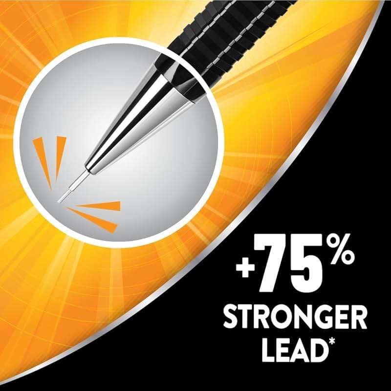 BIC Break Resistant Pro with Shock-Absorption and Twist-Up Eraser, Mechanical Pencil, 2-Count - Image 5
