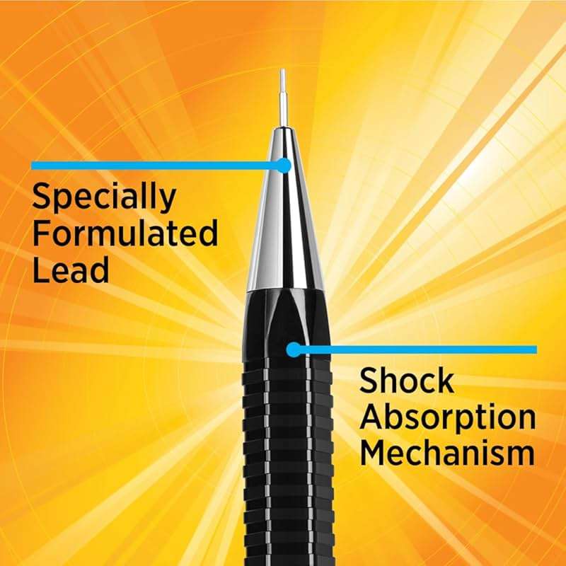 BIC Break Resistant Pro with Shock-Absorption and Twist-Up Eraser, Mechanical Pencil, 2-Count - Image 7