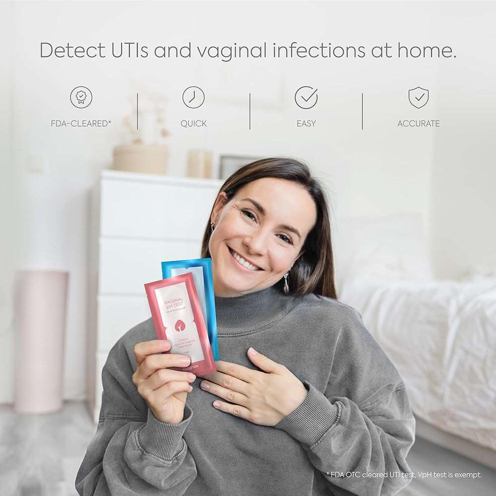 Diagnox UTI Test & Vaginal pH Test Bundle – Clinical Grade Accuracy – 3 UTI Test Strips & 3 Vaginal pH Test Strips for Women – UTI, BV, pH Balance and Yeast Infection Test Kit - Image 8
