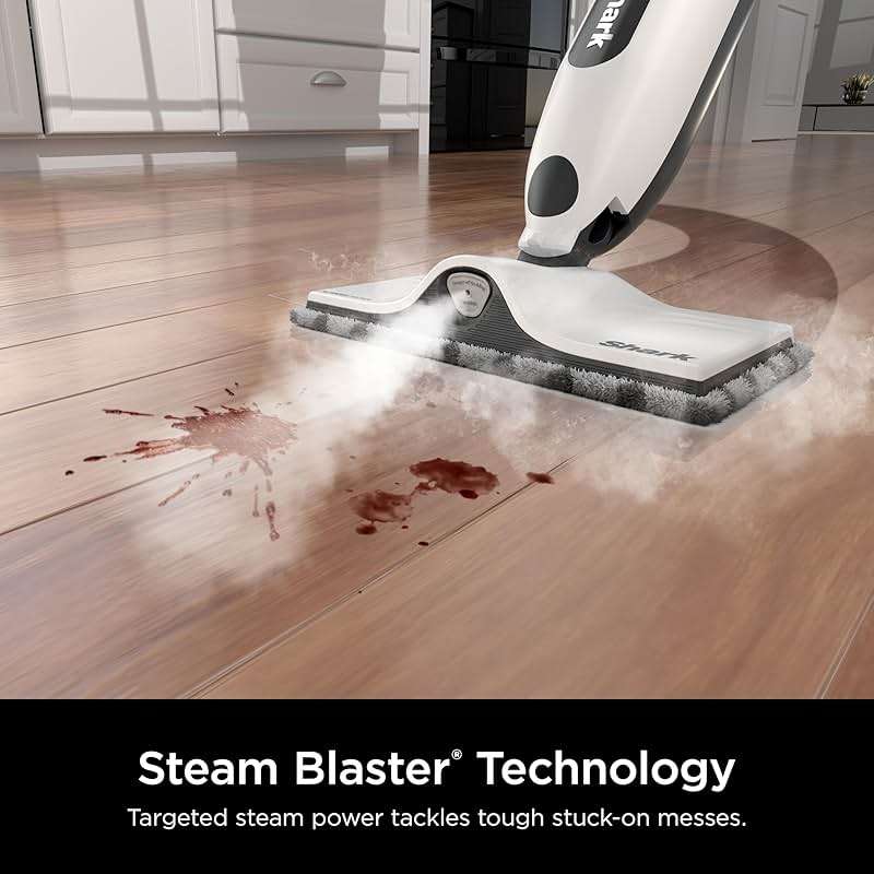 Shark SteamSpot Steam Mop with Steam Blaster Technology, 3 Steam Modes, 2 Washable Pads, XL Removable Water Tank, Lightweight, Steam Cleaner for sealed Hard Floors, Hardwood, Tile, Laminate, S2001 - Image 2