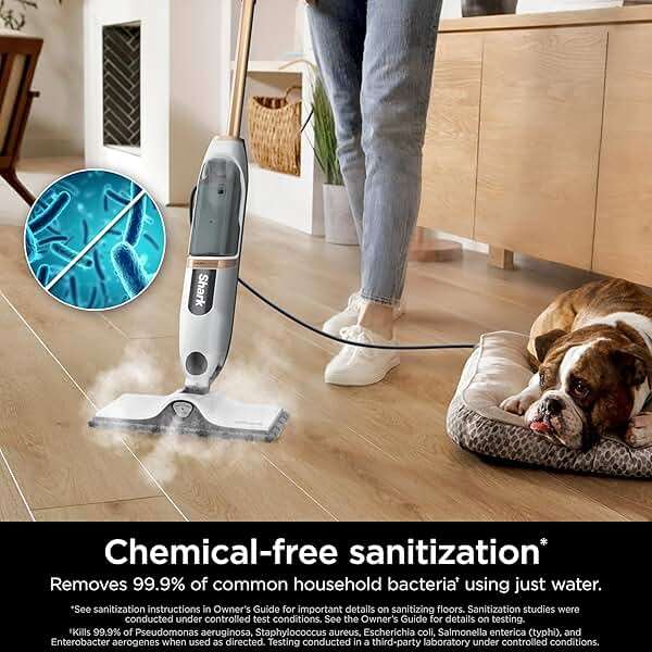 Shark SteamSpot Steam Mop with Steam Blaster Technology, 3 Steam Modes, 2 Washable Pads, XL Removable Water Tank, Lightweight, Steam Cleaner for sealed Hard Floors, Hardwood, Tile, Laminate, S2001 - Image 3