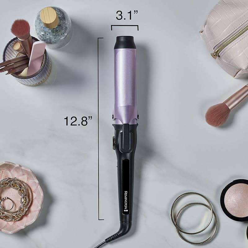 Remington Anti-Static 1.5-Inch Clipped Curling Iron with Titanium Protection, Fast Heat-Up, Ceramic Barrel for Big Voluminous Waves & Added Body, Auto Shut-Off - Image 8
