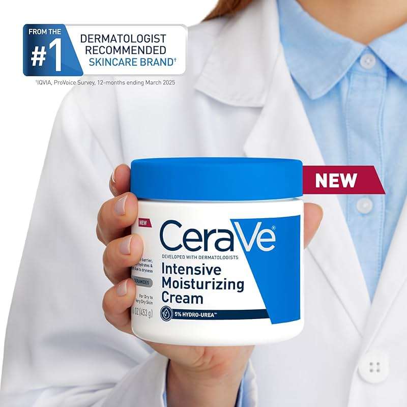 CeraVe Intensive Moisturizing Cream, Body Moisturizer With Shea Butter, 72H Hydration + Skin Barrier Repair, Fragrance-Free Body Lotion For Extremely Dry Skin, 19oz | Packaging May Vary - Image 9