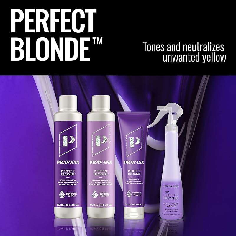 Pravana The Perfect Blonde Purple Toning Shampoo | Neutralizes Brassy, Yellow Tones | For Color Treated Hair | Chromasilk Enhances Shine & Protection | Vegan, Cruelty-Free | Paraben & Sulfate Free - Image 6