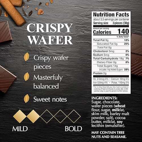 Lindt EXCELLENCE Crispy Wafer Dark Chocolate Candy Bar, Dark Chocolate with Crispy Wafer Pieces, 3.5 oz. Bar (12 Pack) - Image 2