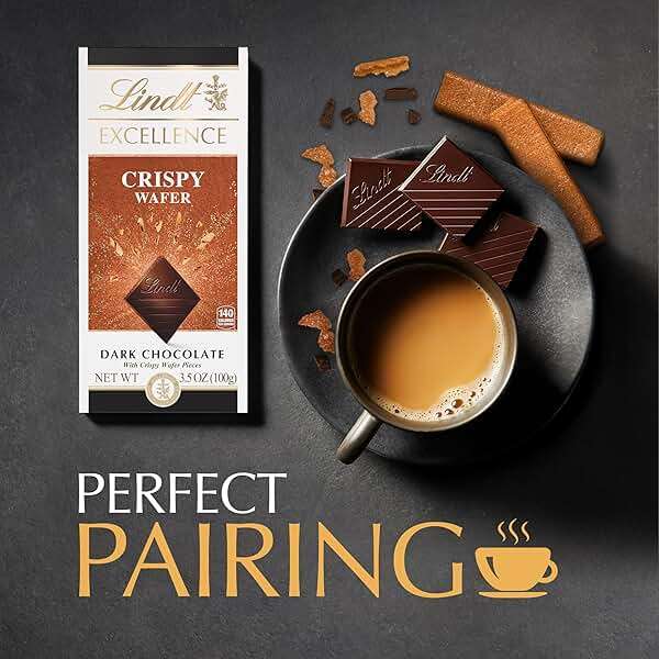 Lindt EXCELLENCE Crispy Wafer Dark Chocolate Candy Bar, Dark Chocolate with Crispy Wafer Pieces, 3.5 oz. Bar (12 Pack) - Image 3