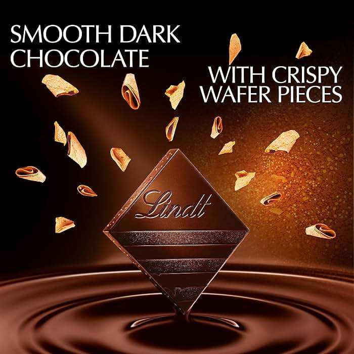 Lindt EXCELLENCE Crispy Wafer Dark Chocolate Candy Bar, Dark Chocolate with Crispy Wafer Pieces, 3.5 oz. Bar (12 Pack) - Image 4
