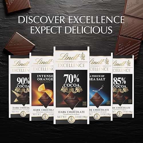 Lindt EXCELLENCE Crispy Wafer Dark Chocolate Candy Bar, Dark Chocolate with Crispy Wafer Pieces, 3.5 oz. Bar (12 Pack) - Image 7