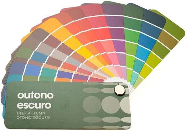 Multilingual Deep Autumn Palette Color Fan by Studio Immagine, Perfect for Smart Shopping and Outfit & Wardrobe Planning; Otono Oscuro/Outono Escuro - Image 1