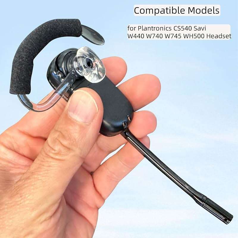 Aginkgo CS540 Eartips Set, Ear Hook Loops, Comfortable Ear Tips Foam Spare Ear Gels Secure Fit for Plantronics CS540 Savi W440 W740 W745 WH500 Headset 9pcs in a Box (S+M+L) - Image 2
