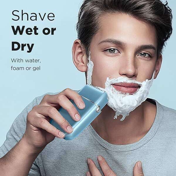 Electric Razor Electric Shaver for Men,Upgraded Foil Shaver with 3 Speeds, Double Floating Blade IPX7 Waterproof Wet/Dry LED Display USB Type C Rechargeable - Image 2
