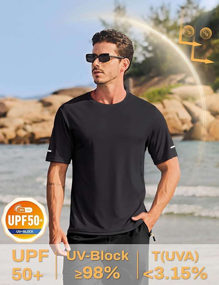 TACVASEN Men's Workout Shirts Short Sleeve Dry Fit Athletic T-Shirts UPF 50+ Running Gym Tshirts Swim Sun Shirt - Image 2