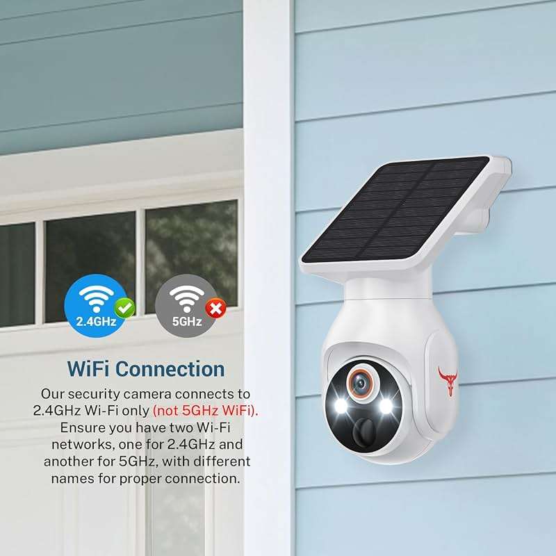 FameVibe 1080p Security Camera Wireless with Solar Panel, AI Human Detection, 2-Way Audio, Color Night Vision, Cloud Storage (Sold Separately), Indoor/Outdoor Surveillance Bullet Cam (WiFi) - Image 7