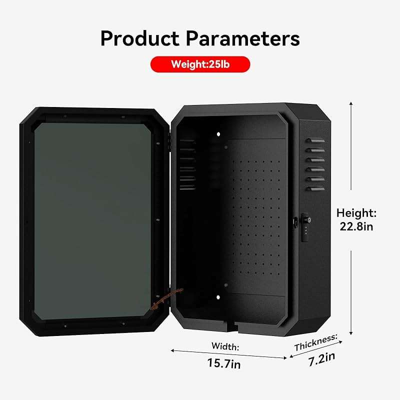 YONZEE Wall-Mounted EV Charger Protection Box – Weatherproof Charging Station Cover Case for Electric Vehicle Home Chargers, Compatible with Tesla, Standard Most EV Chargers - Image 6