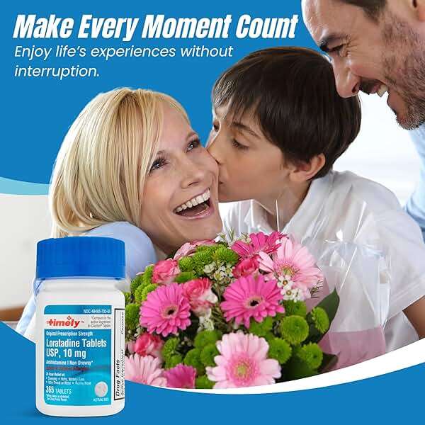 TIME-Cap Labs Loratadine 10mg Tablets, 24 Hour Allergy Relief Pills - Non Drowsy Antihistamine for Adults, Helps Relieve Sneezing, Runny Nose, Itchy Watery Eyes & Itchy Throat, 365 Count - Image 7