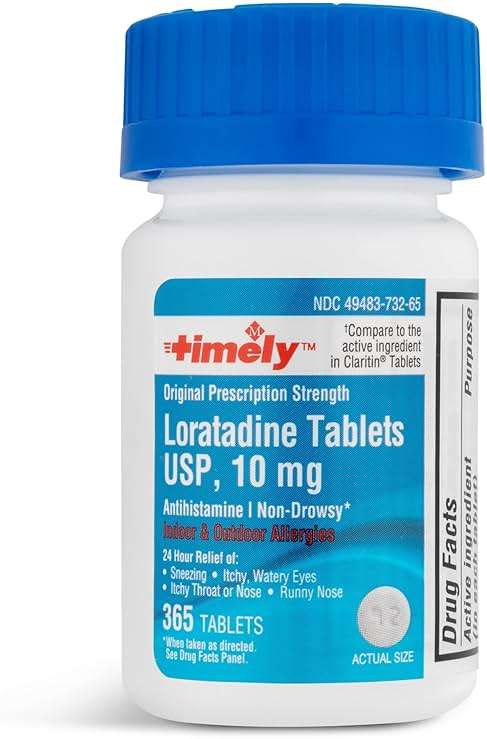 TIME-Cap Labs Loratadine 10mg Tablets, 24 Hour Allergy Relief Pills - Non Drowsy Antihistamine for Adults, Helps Relieve Sneezing, Runny Nose, Itchy Watery Eyes & Itchy Throat, 365 Count - Image 8