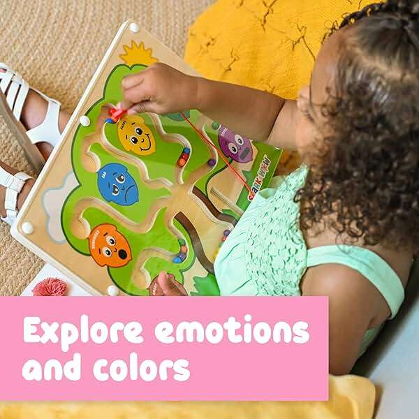 Spark & Wow Magnetic Maze | My Emotions Tree | Magnet Board for Toddlers | 6 Feelings & Colors | Ages 18m+ | Emotional Regulation Tools for Kids - Image 5