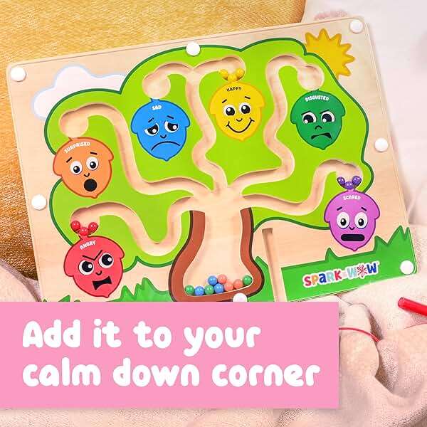 Spark & Wow Magnetic Maze | My Emotions Tree | Magnet Board for Toddlers | 6 Feelings & Colors | Ages 18m+ | Emotional Regulation Tools for Kids - Image 7