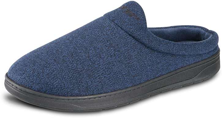 isotoner Men's Indoor/Outdoor Heathered Knit Brady Clog Slippers With Memory Foam Comfort and Heel Support - Image 1
