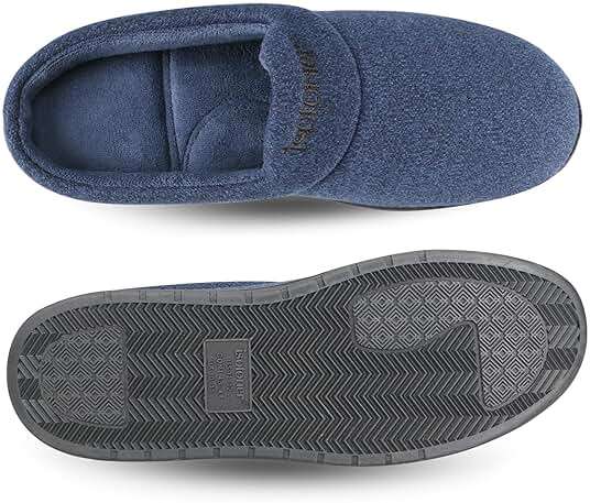 isotoner Men's Indoor/Outdoor Heathered Knit Brady Clog Slippers With Memory Foam Comfort and Heel Support - Image 5