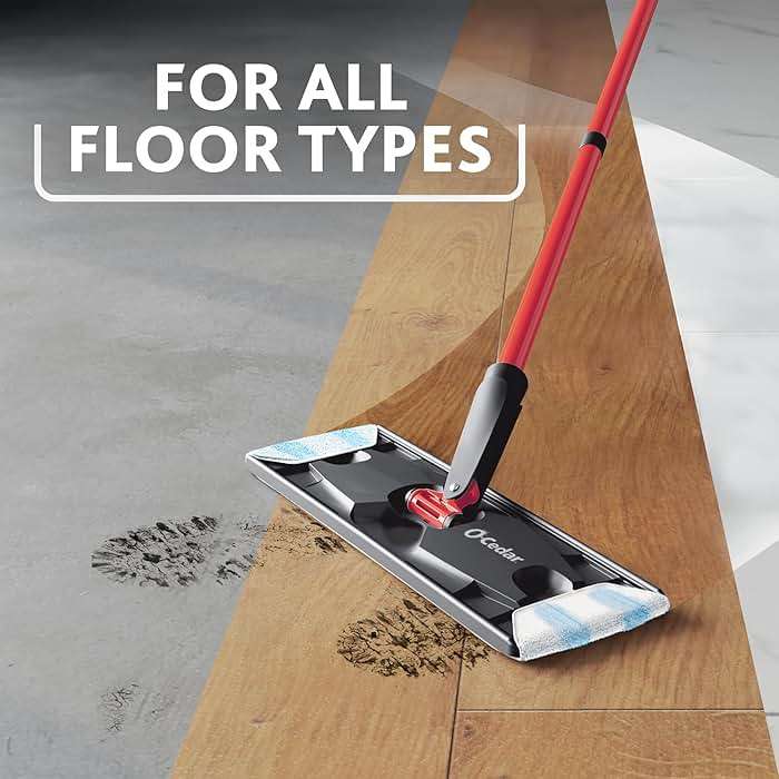 O-Cedar H2prO Flat Mop System | Quick Everyday Cleaning | Dual-Tank Fresh Water System | Machine Washable Reusable Microfiber Mop Pad | Safe on Hardwood, Tile & Vinyl Floors - Image 13