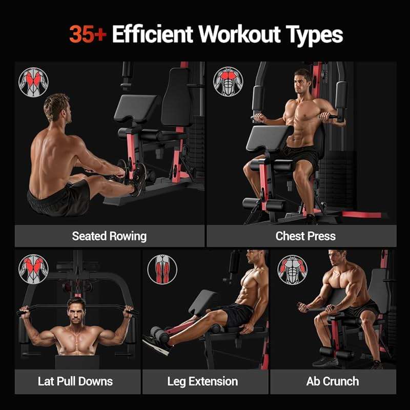 ROBORE Home Gym System with 160LB Weight Stack, Multifunctional All-in-One Workout Station, Full Body Strength Training System - Image 2