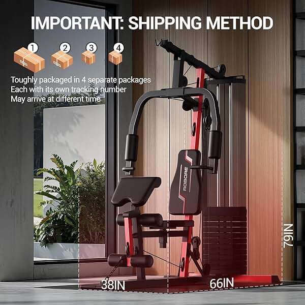 ROBORE Home Gym System with 160LB Weight Stack, Multifunctional All-in-One Workout Station, Full Body Strength Training System - Image 6