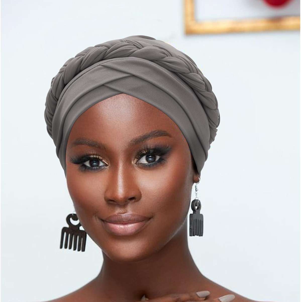 African Women Turban Caps Beanie Pre-Tied Twisted Braids Headwraps for Women Head Scarf Chemo Cancer Headwear Cap - Image 7