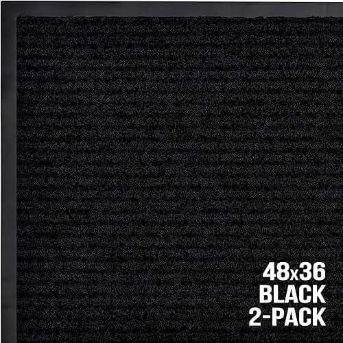 Sierra Concepts Front Door Mat X-Large Welcome Floor Mats - Entryway Indoor Outdoor Entrance Doormat, Patio, Porch, Muddy Dog Shoe, Inside Outside Low Profile 48x36in, 2-Pack Black - Image 7