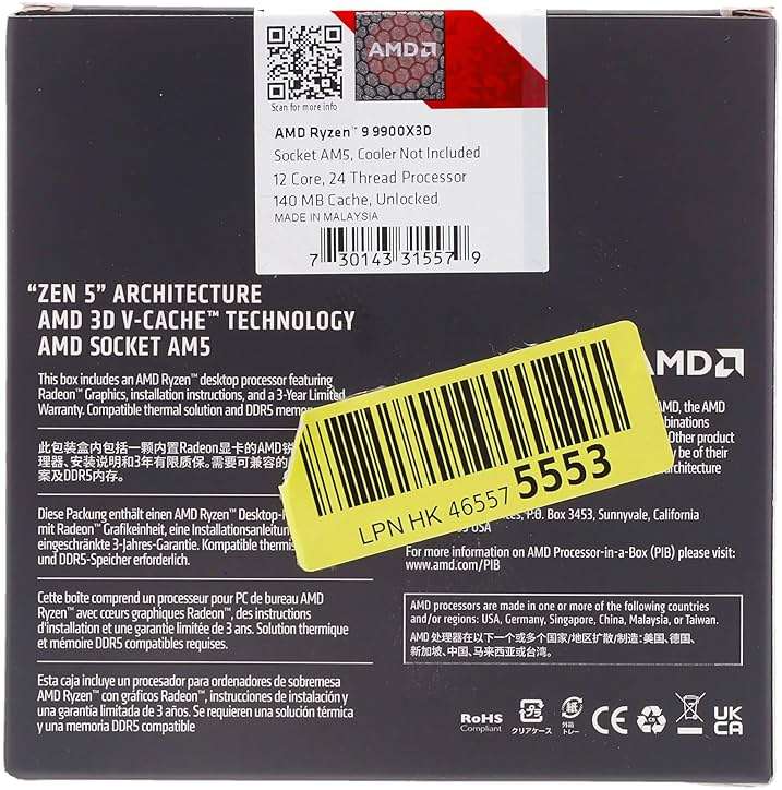 AMD Ryzen 9 9900X3D 12-Core Processor - Image 6