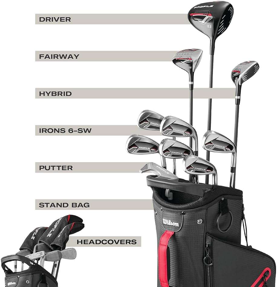 Wilson Senior Profile Complete Golf Set with Cart Bag - Right Hand, Senior, Red/Black/Silver - Image 2