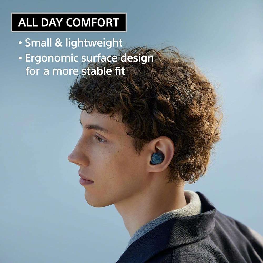 Sony WF-C710N Truly Wireless Noise-Canceling Earbuds with up to 30-Hour Battery Life, Lightweight and Secure, Glass Blue - Image 4