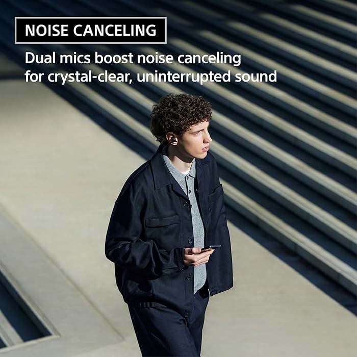 Sony WF-C710N Truly Wireless Noise-Canceling Earbuds with up to 30-Hour Battery Life, Lightweight and Secure, Black - Image 2