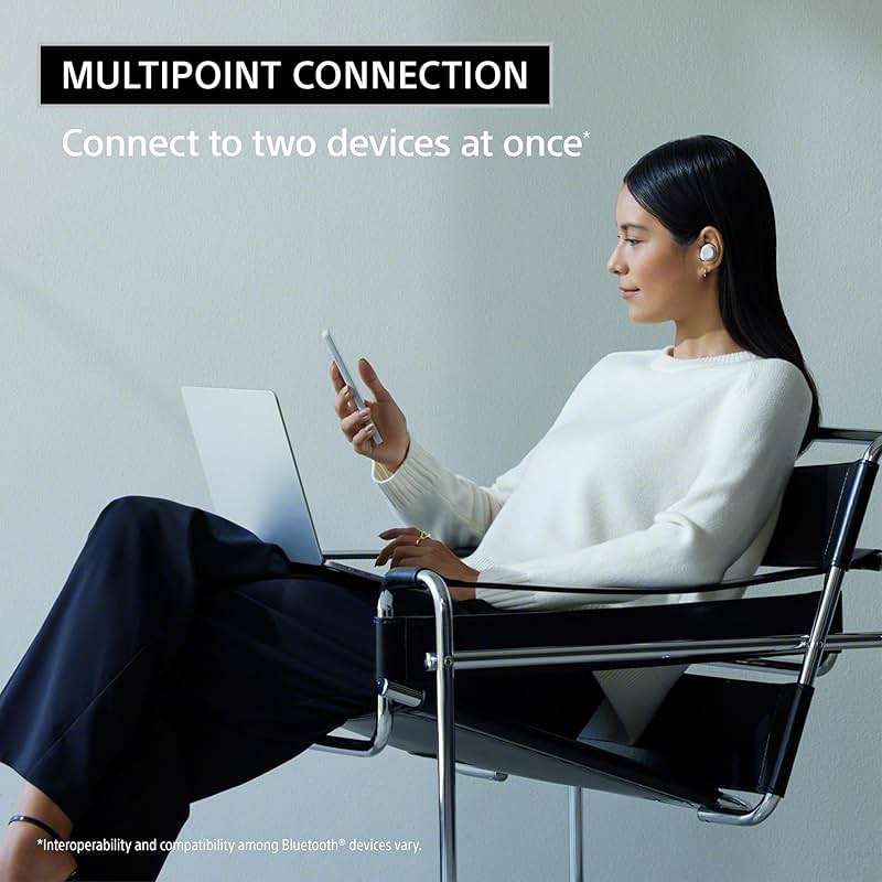 Sony WF-C710N Truly Wireless Noise-Canceling Earbuds with up to 30-Hour Battery Life, Lightweight and Secure, Black - Image 8