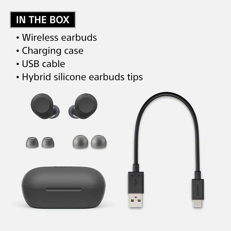 Sony WF-C710N Truly Wireless Noise-Canceling Earbuds with up to 30-Hour Battery Life, Lightweight and Secure, Black - Image 10