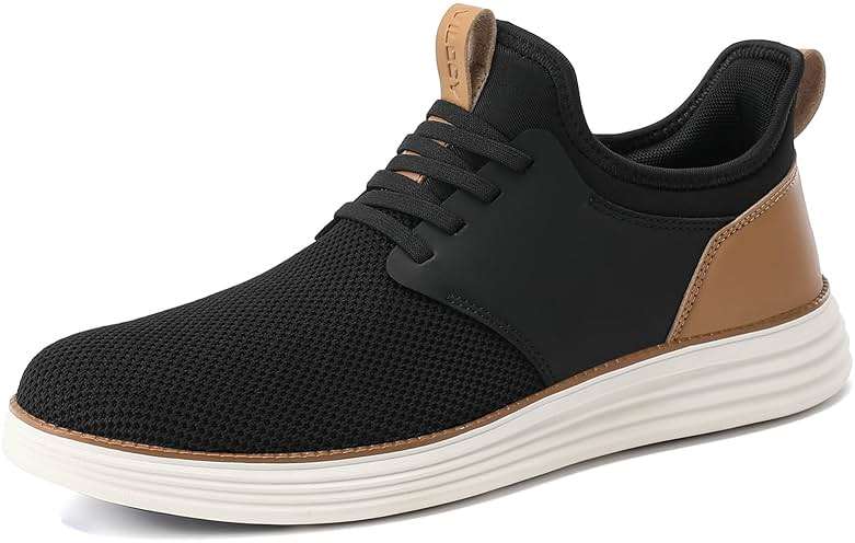 VILOCY Mens Slip On Casual Dress Shoes Hands Free Fashion Sneakers Mesh Tennis Walking Work Shoes Comfortable Breathable Lightweight Non Slip - Image 5