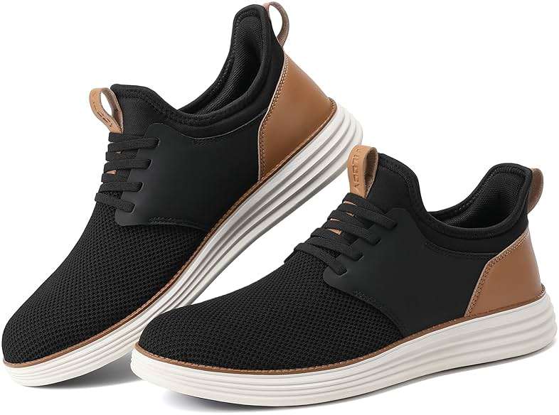 VILOCY Mens Slip On Casual Dress Shoes Hands Free Fashion Sneakers Mesh Tennis Walking Work Shoes Comfortable Breathable Lightweight Non Slip - Image 6