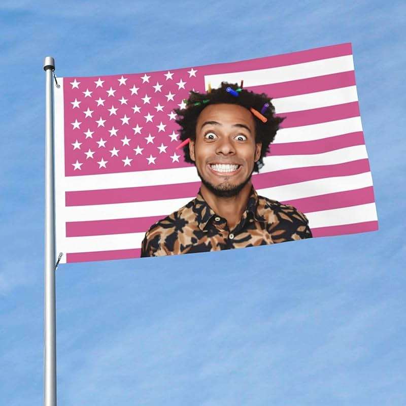 Custom Pink American Flag 3x5 Ft – Personalized Double-Sided Flag with Your Text, Photo, or Logo – Funny Tapestry Poster for Wall, Dorm, Clubs, Bars, Concerts & Parties – Great Gift for Indoor or Outdoor Decoration - Image 7